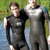 Nick and myself wearing wetsuits