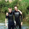 Lubor and myself having fun in wetsuits