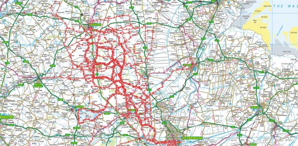 Place's I have cycled to from Little Bytham (updated 04/07/2011)