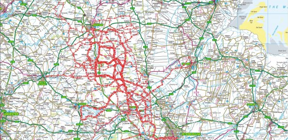 Place's I have cycled to from Little Bytham (updated 09/05/2011)