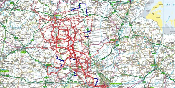 Place's I have cycled to from Little Bytham (updated 09/08/2011)