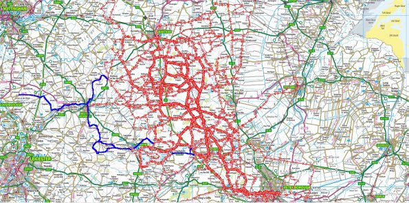 Place's I have cycled to from Little Bytham (updated 11/04/2013) 