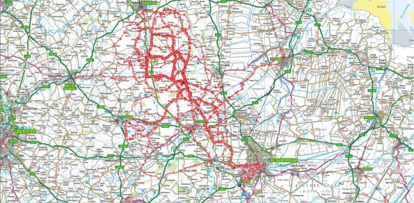 Place's I have cycled to from Little Bytham (updated 18/01/2011)