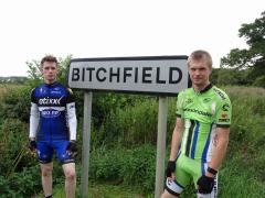 Nick and myself cycling