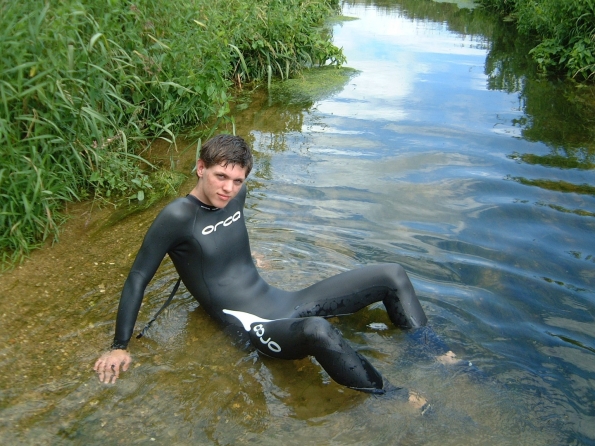 Robert wearing the Orca speedsuit
