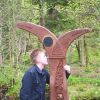 Myself and a milepost on the National Cycle Network