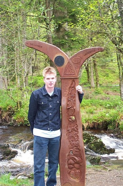 Myself and a milepost on the National Cycle Network