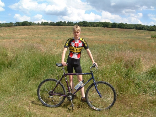 Team Saturn cycling lycra skinsuit