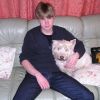 Myself with the family dog Ghillie
