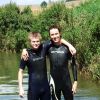 Lubor and myself having fun in wetsuits