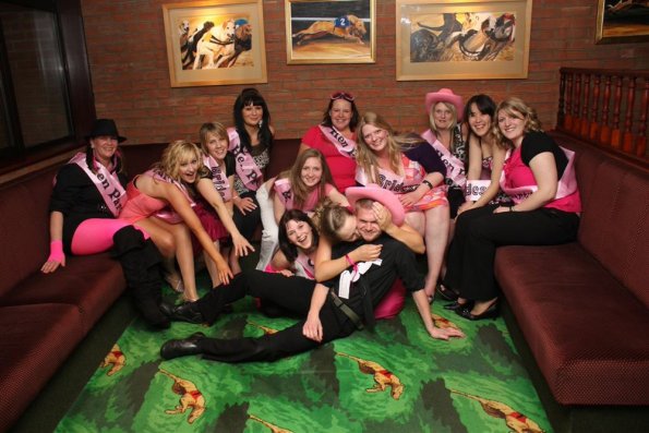 Hen party at the dog track