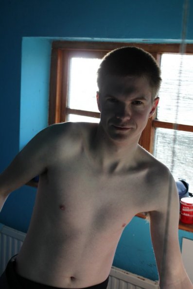 Getting ready to have a shower