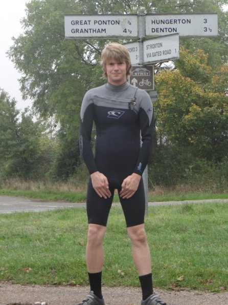 Padlocked in wetsuit