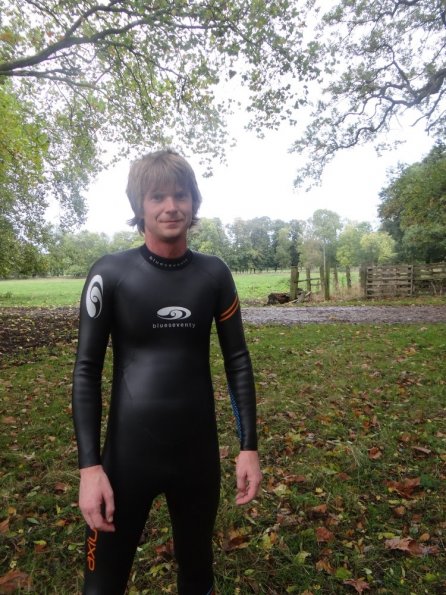 While cycling in the blueseventy wetsuit