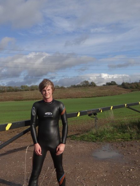 While cycling in the blueseventy wetsuit