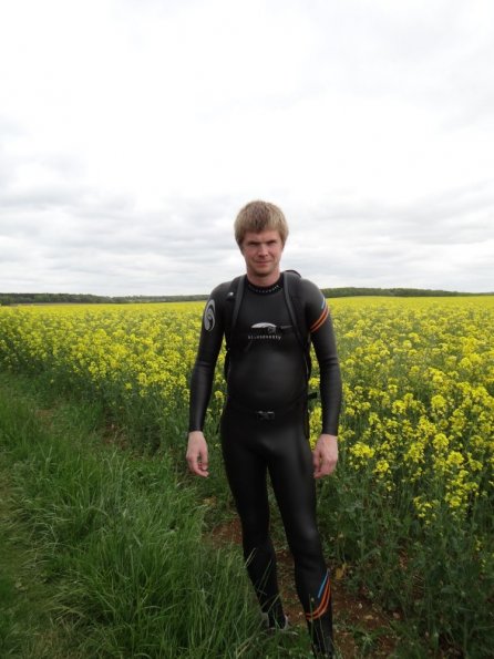 Out walking in blueseventy axium wetsuit