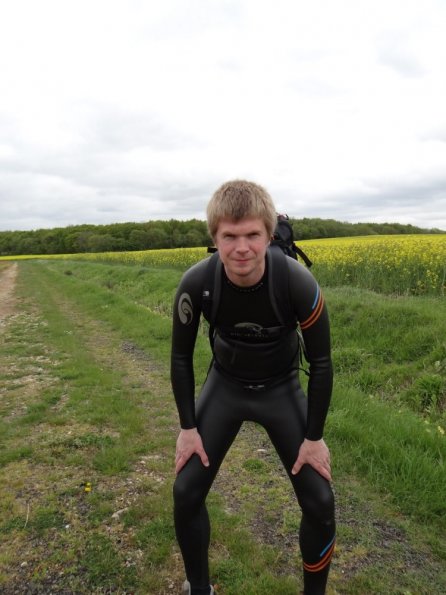 Out walking in blueseventy axium wetsuit