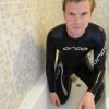 orca speedsuit in the shower