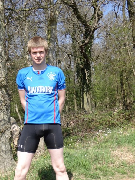 Rangers home shirt + Under Armour Heatgear Shorts