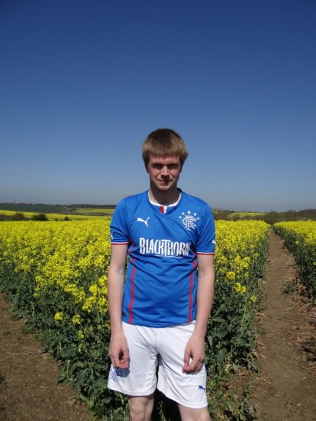 Rangers home shirt and shorts