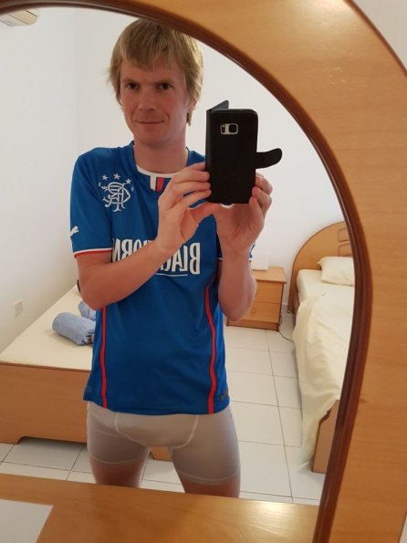 Lycra mirror fun!