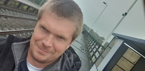 Myself at Teesside Airport railway station