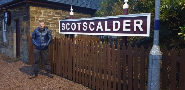 Myself at Scotscalder railway station