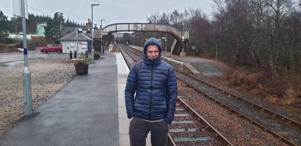 Myself at Lairg railway station