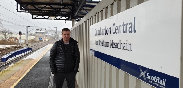 Myself at Dumbarton Central railway station