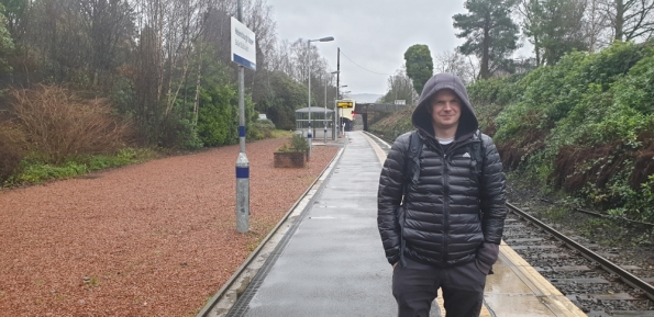 Myself at Helensburgh Upper railway station