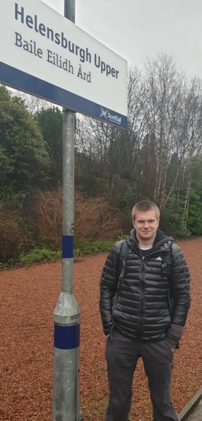Myself at Helensburgh Upper railway station