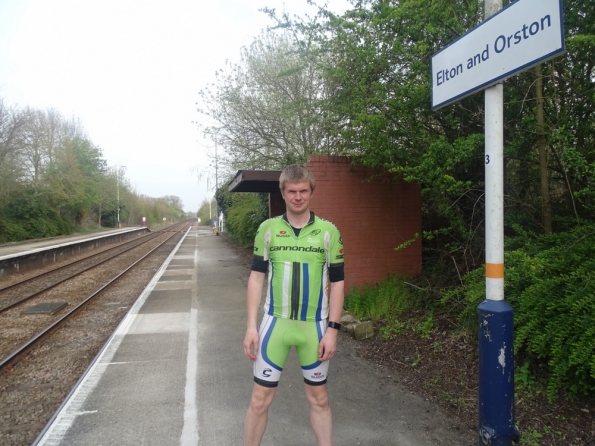 Myself at Elton and Orston railway station