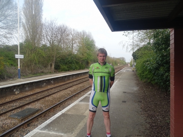 Myself at Elton and Orston railway station