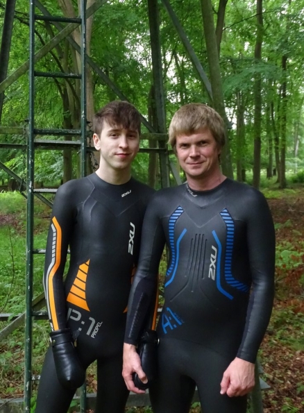 Matt G and myself both in wetsuits