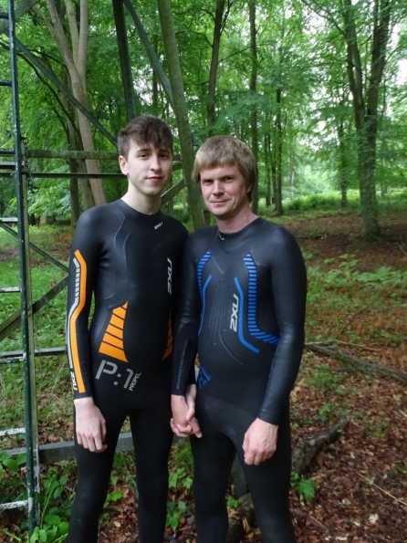 Matt G and myself both in wetsuits