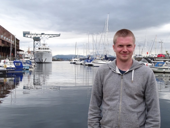 Myself at James Watt Dock Marina