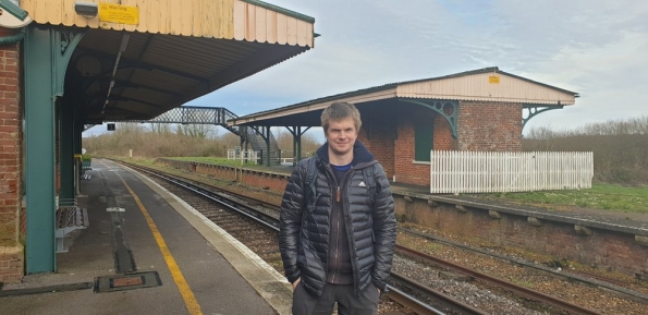 Myself at Brading railway station
