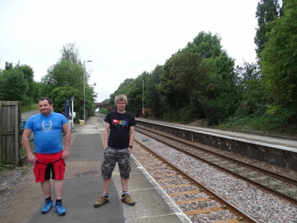 Mark T and myself at Elton and Orston railway station