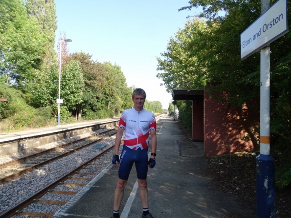 Myself at Elton and Orston railway station