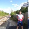 Myself at Elton and Orston railway station
