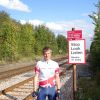 Myself at Elton and Orston railway station