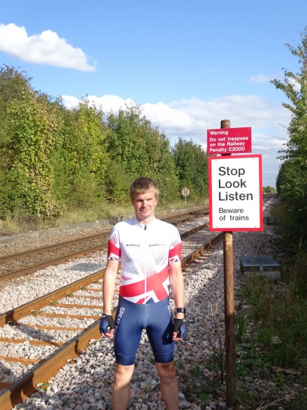 Myself at Elton and Orston railway station