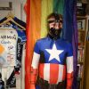 Captain America Morphsuit + Fetters Padded Leather Muzzle