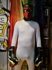 White Morphsuit and RDX Boxing Gloves