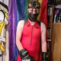 Synergy Red Trisuit and Fetters Padded Leather Muzzle