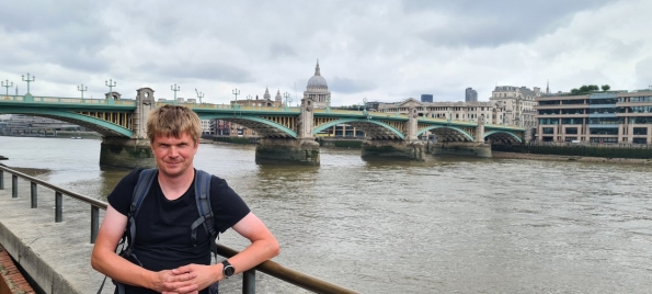 Myself with Southwark Bridge in the background