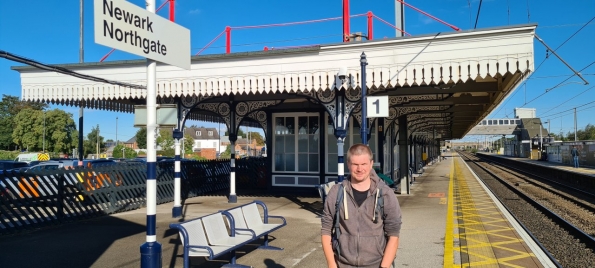 Myself at Newark North Gate railway station