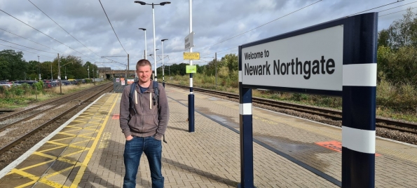 Myself at Newark North Gate railway station