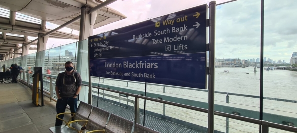 Myself at London Blackfriars railway station