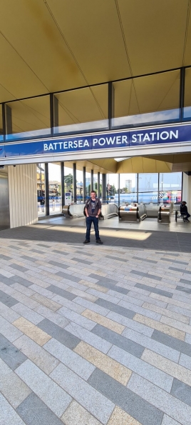 Myself at Battersea Power Station Underground station